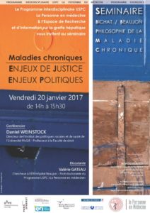 Maladies chroniques : enjeux de justice, enjeux politiques » avec Daniel Weinstock