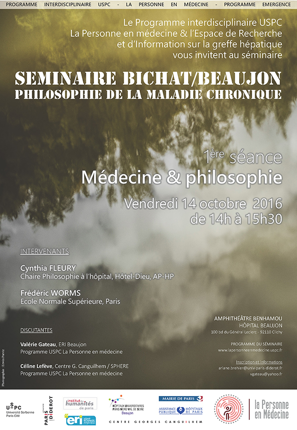 Philosophie de la maladie chronique :  « Introduction : médecine et philosophie »